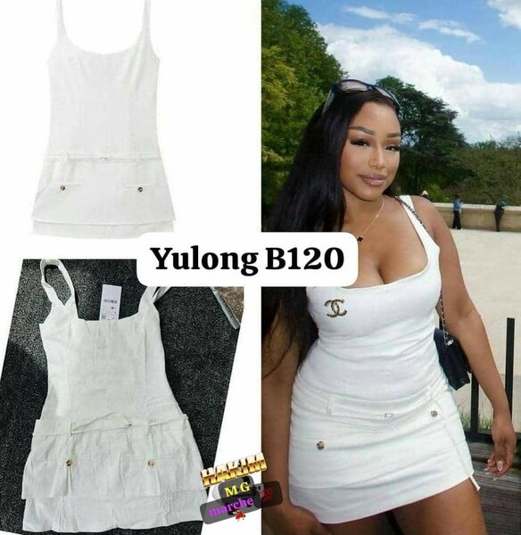 Robe blanche élégante Yulong