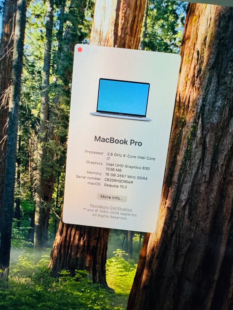 MacBook Pro 2019 i7 Retina Display..