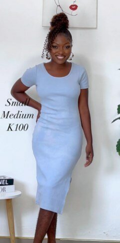 Stretch dress, sky blue