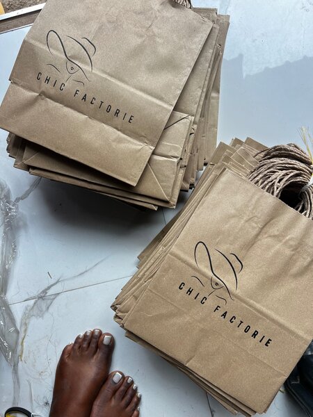 I sell customised khaki paperbags