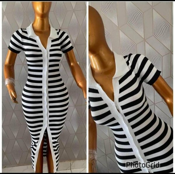 Robe Rayée Élégante Femme