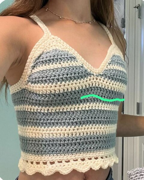 Top en tricot rayé