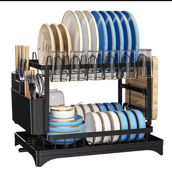 Égouttoir à vaisselle double niveau