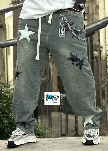 Pantalon en Jean Étoilé Homme