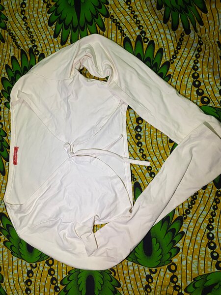 Cardigan enveloppant blanc