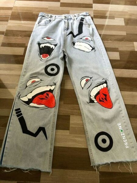 Jeans streetwear imprimés