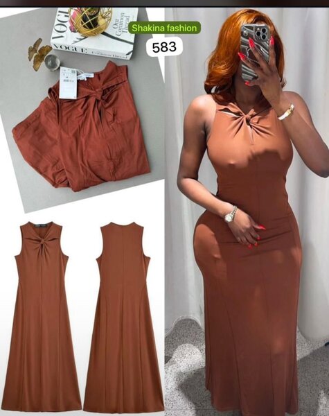 Robe longue nouée chic