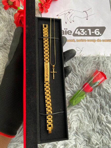 Bracelet et Collier Dorés