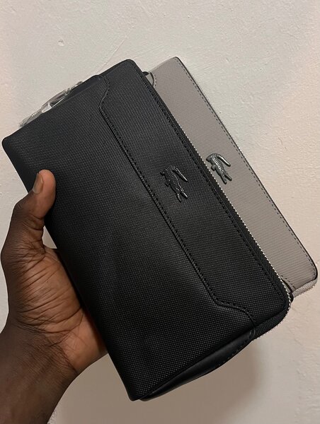 Lacoste Mens leather pouch