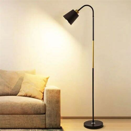 Lampadaire LED Moderne Noir,