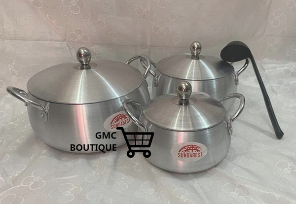 Lot de 3 Casserole Kedjenou + Louche