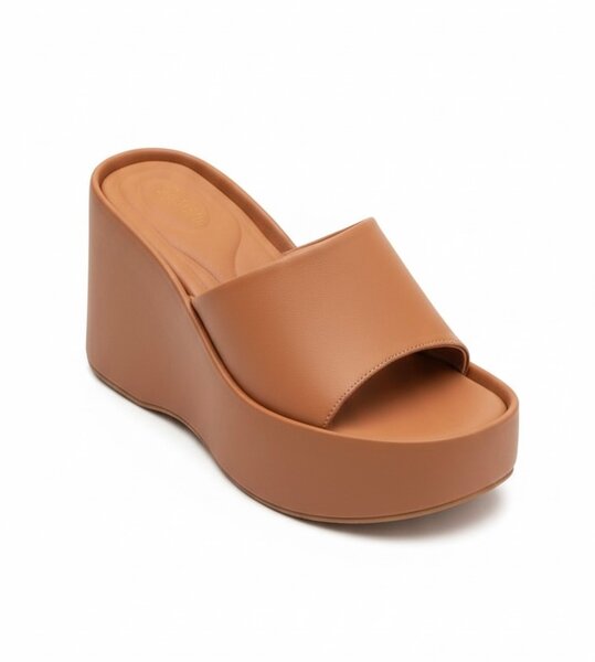 Sandales compensées marron mode