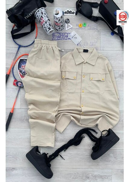 Ensemble décontracté beige élégant