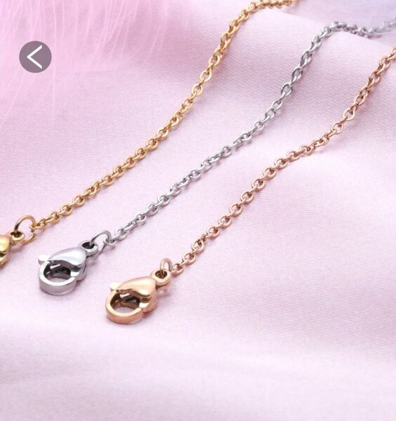 Chaine plaqué or couleur argent ou or jaune simple