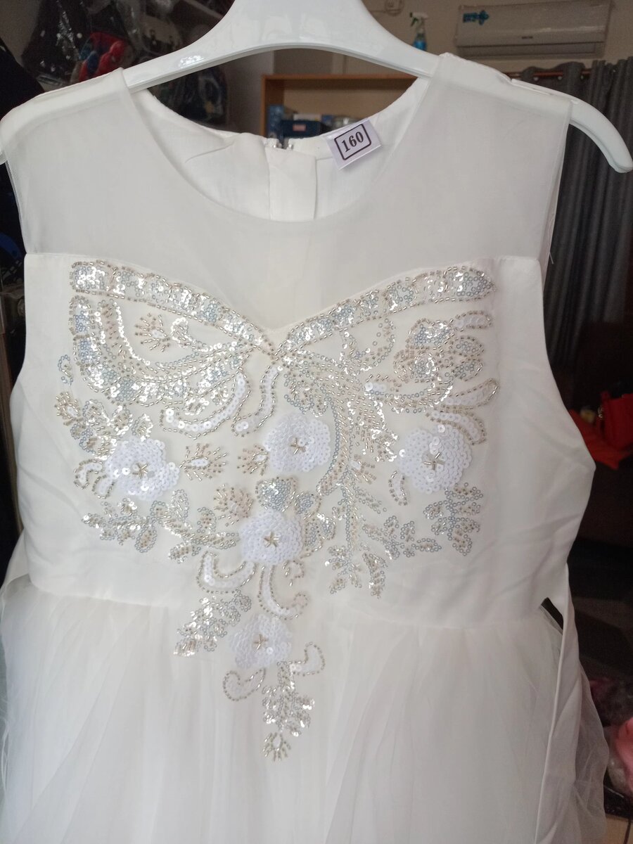Beaded sequin white dress (big