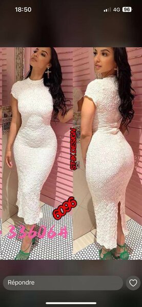 Robe blanche élégante femme