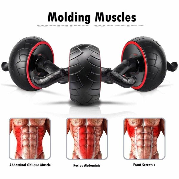 Roue de sport pour musculation et exercices abdominaux.