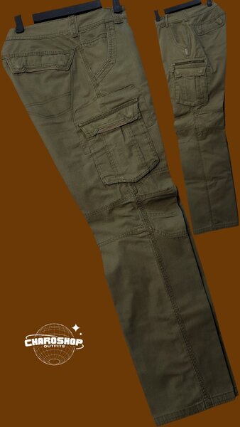 Pantalon cargo homme kaki