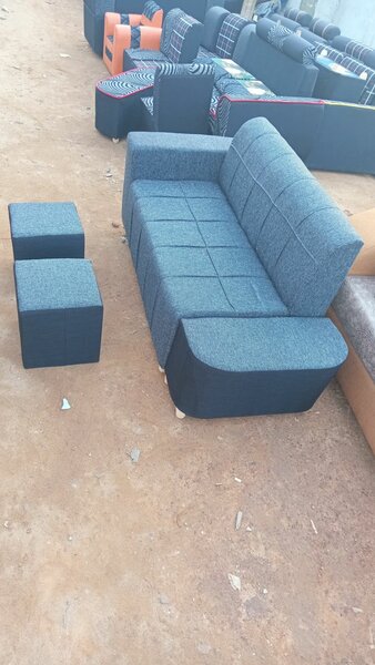 Canapé 2 Places avec Poufs