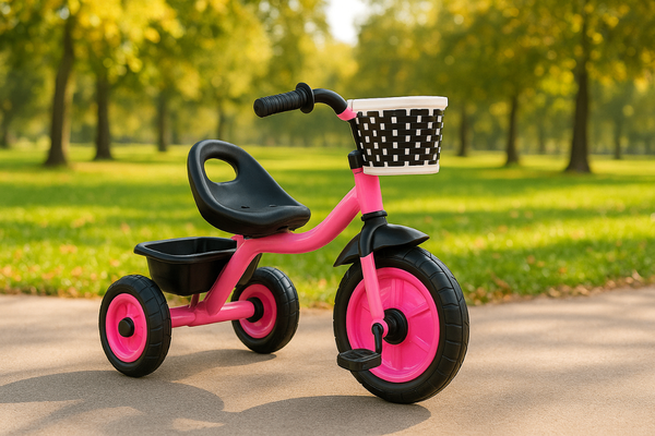 Tricycle enfant rose basket