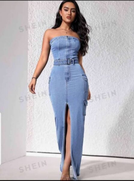 Robe en jean pour femme