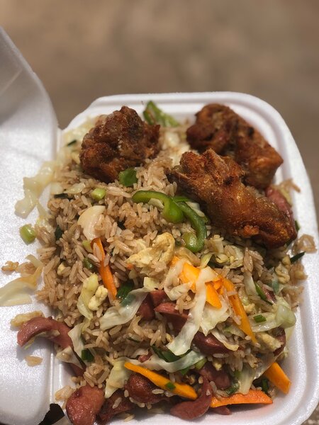 Fried rice chicken