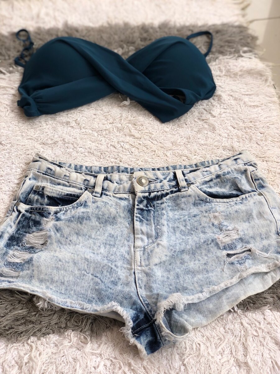 Set de maillots et shorts en jean