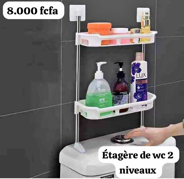 Étagère de Salle de Bain 2 Niveaux