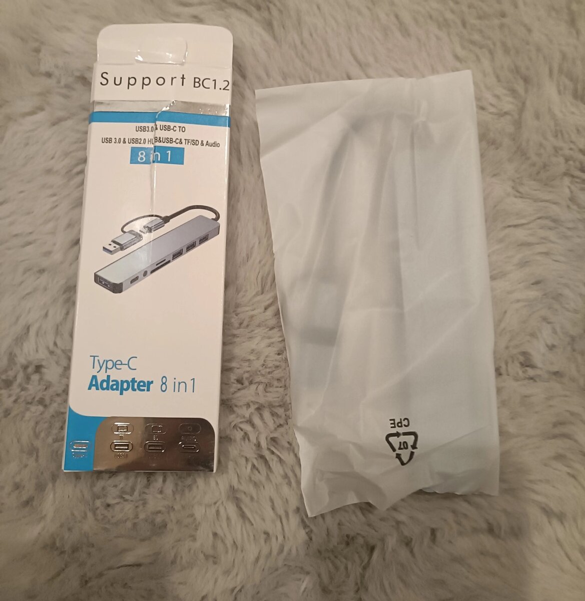 8 in 1 type c  and usb connector