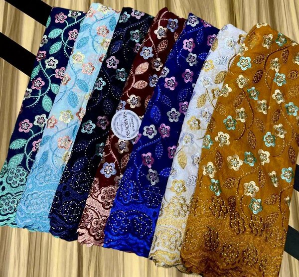 Floral Embroidered Fabric