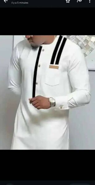 Tunique homme blanche élégante