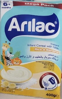 Arilac) Arilac Instant Infant Cereal with Mint Milk Rice & Banana