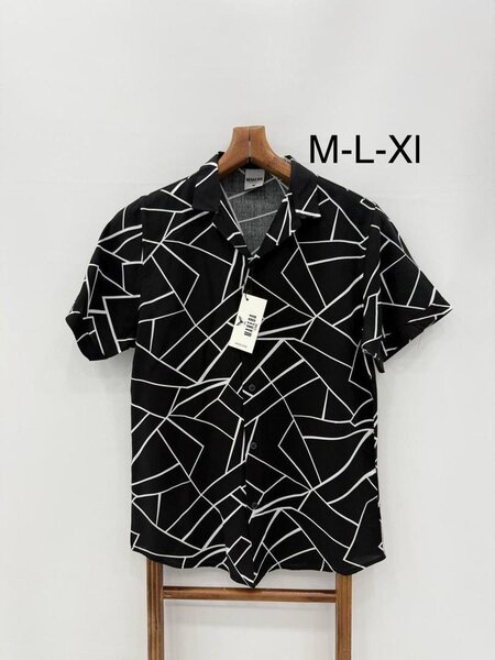 Chemise Hommes Motif Géométrique