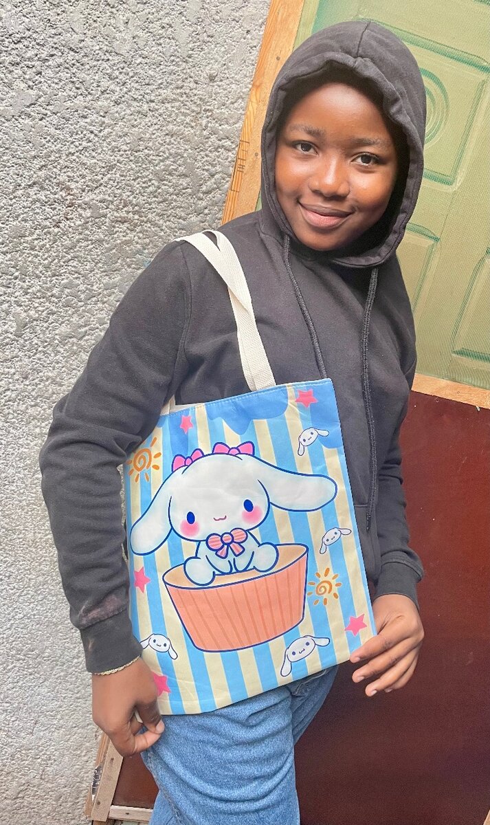 Tote bag kawaii en toile