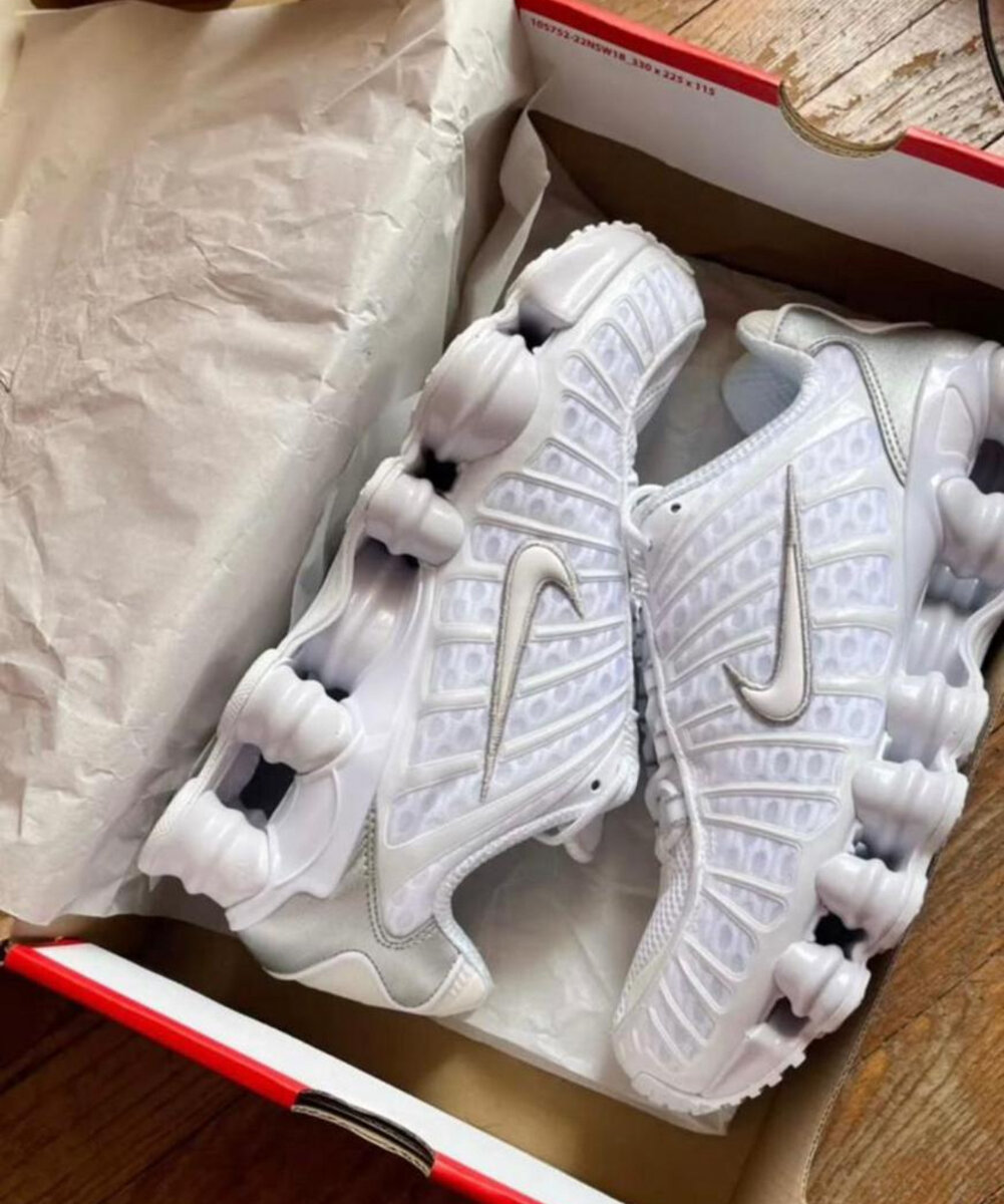 Baskets blanches à ressorts hommes