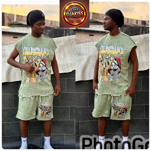 T-shirt et short imprimé urbain