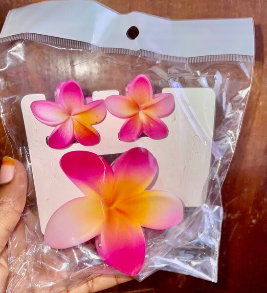 Pinces à cheveux fleurs colorées