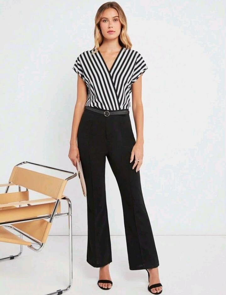 Blouse rayée élégante femme
