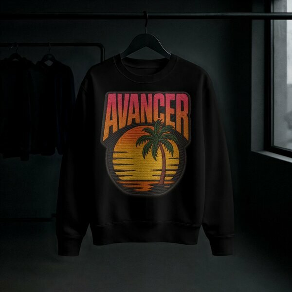 Sweat-shirt noir AVANCER sunset