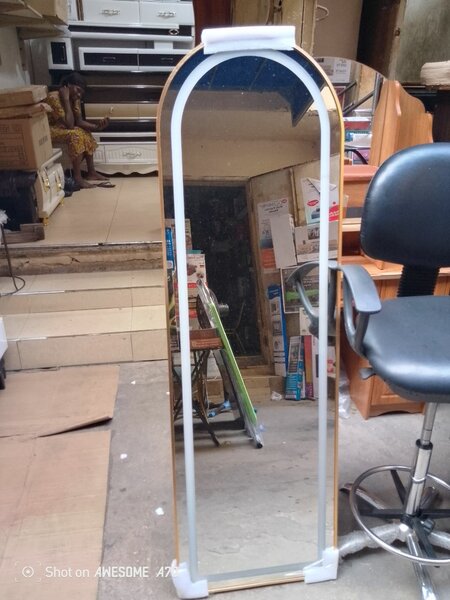 Dressing mirror with light inside