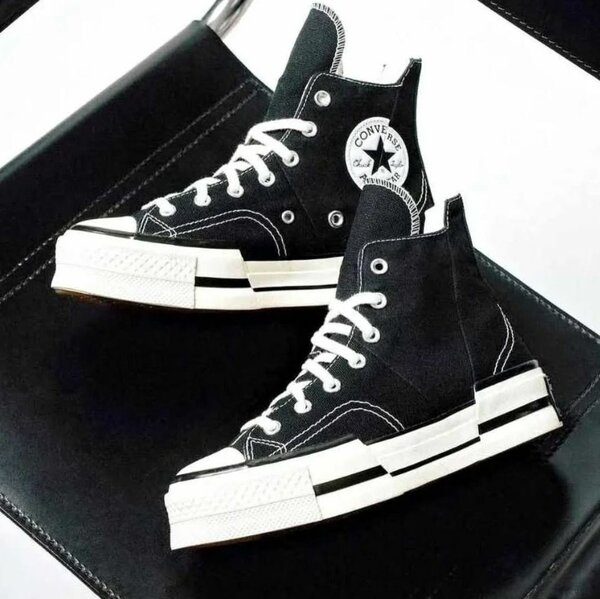 Baskets montantes noires tendance