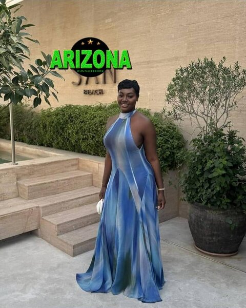 Robe élégante bleu dégradé