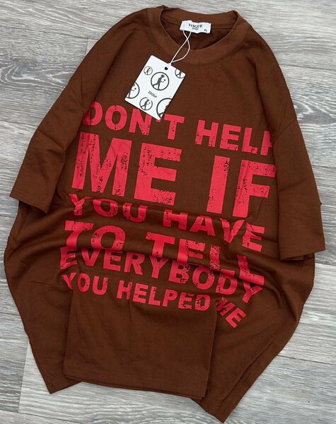 T-shirt oversize à message