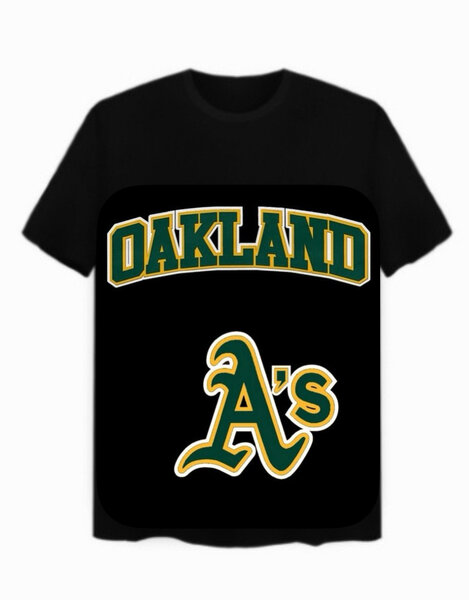 T-shirt noir Oakland A's