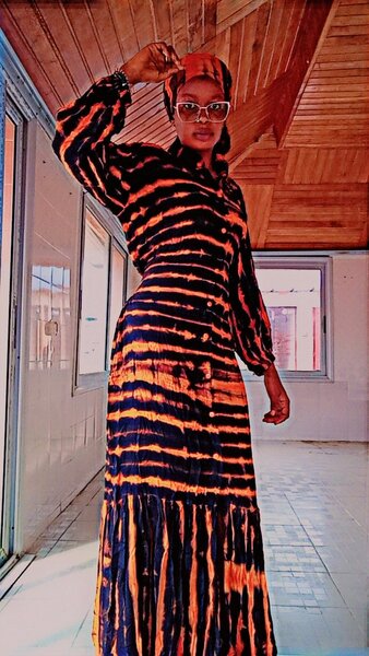 Robe longue tie-dye élégante