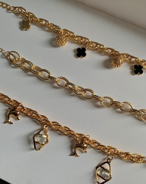 Imprint Cuban charm bracelets