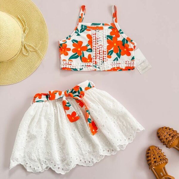 Ensemble Été Fille Floral