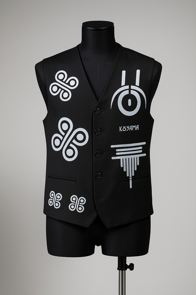 Gilet noir graphique original