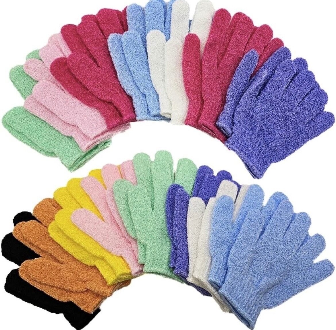 Gants Exfoliants Douche Colorés