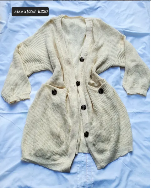 beige cardigan